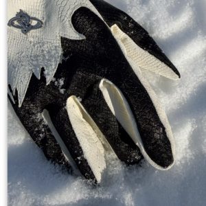 Crocodile-Grain Flame-Contrast Sheepskin Gloves For Winter