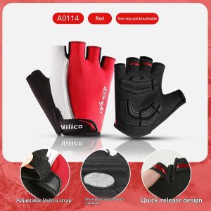 Breathable Anti-slip Unisex Road Bike Half-finger Gloves