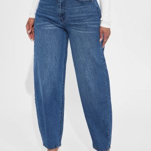 Womens Designer Washed-Blue Retro Flared Denim Jeans