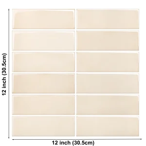 Peel and Stick Wall Tile Stickers Strong Adhesive Wallpaper DIY for Kitchen &Bathroom Backsplash Bathroom RVs Decoration