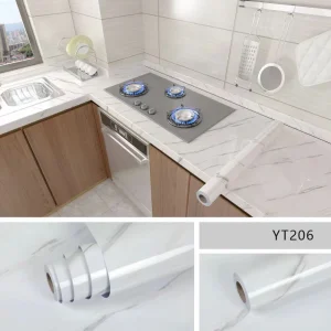 Kitchen Oil-Proof Film Stove Waterproof Moisture-Proof  Wallpaper Countertop Self-Adhesiv Cabinet Renovation Tile Marble Sticker