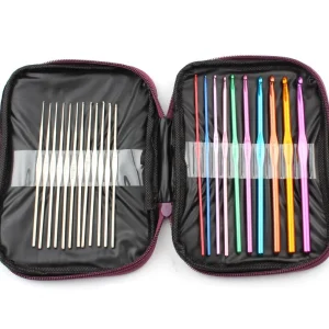 122/100/22Pcs DIY 22 Sizes Crochet Hooks Needles Stitches Knitting Craft Case Crochet agulha set Weaving Tools Sewing Tools