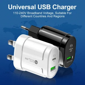 PD20W QC 3.0 Fast Chargerr EU US Plug Universal Wall Multiple USB C Adapter Phone Charger For iPhone 14 Samsung Xiaomi Huawei