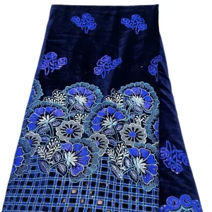 2025 Black African Nigerian velvet lace fabric Sequins Lace Fabric Guipure For Sewing Wedding Party Cloth High Quality Tissu