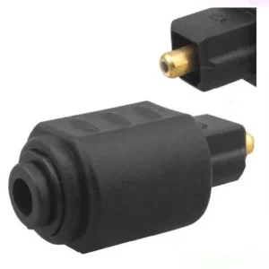 1Pcs/3Pcs Black Fiber Optic Conversion Head Optical Toslink Plug 3.5mm Female Mini Jack To Digital Toslink M Audio Adapter