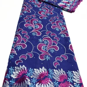 Nigerian Swiss Voile Lace Fabric with 3D Flower Applique And Stones Super Quality African Wedding Dress Lace 2026