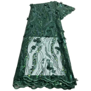 Nigerian Sequins Lace Fabric 2025 High Quality African Lace French Tulle Sequin Embroidery Lace Fabrics For Party Dress