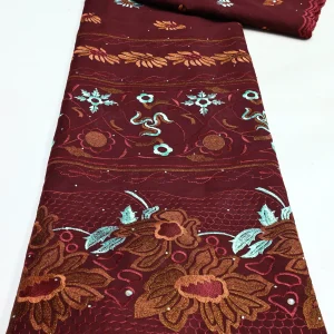 Nigerian Swiss Voile Lace Fabric with 3D Flower Applique And Stones Super Quality African Wedding Dress Lace 2026