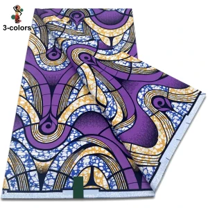 2025 Guaranteed Veritable Original African Wax Print Fabric Real Nigerian 100% Cotton Ankara Wax Fabric Soft Pagne Spuer Batik