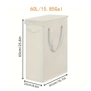 1PC Laundry Basket With Wheels And Lid,Closed Laundry Hamper,Suitable For Bedrooms,Bathtubs,Laundry,Dormitories