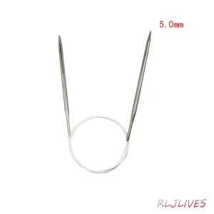 100cm Stainless Steel Circular Needles Metal Circle Needles Round Knitting Needle DIY Weaving Craft Crochet Hooks Set 2.25-10mm