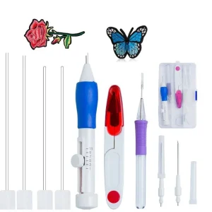 Magic DIY Hand Embroidery Pen Patch Knitting Sewing Tool Kit Punch Needle embroidery thread embroidery threads mulina hilos