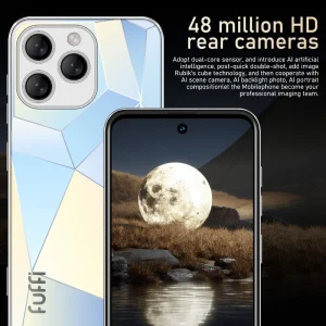 Global Vision I16 Pro Smartphone 5G Android 5300mAH 12GB RAM 512G ROM 6.56Inch 1080x2640HD 24+48MP MTK10 4G Network Mobile Phone