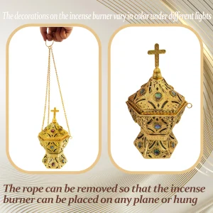 Luxurious suspended aromatherapy burner, meditation burner, suitable for aromatherapy, yoga, spa, home decoration