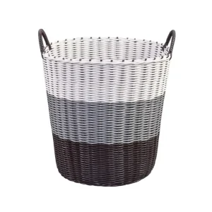 Portable Foldable Laundry Basket Woven Rattan-Style Toys Storage Basket Wicker Baskets
