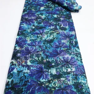 Nigerian Sequins Lace Fabric 2025 High Quality African Lace French Tulle Sequin Embroidery Lace Fabrics For Party Dress