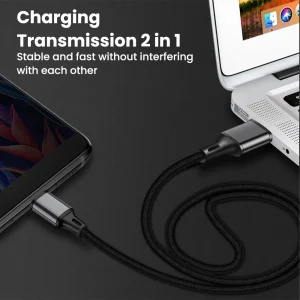 25cm Short Cable USB to Type C/Micro Fast Charging Data Transfer Wire For iPhone 15 Pro Xiaomi Huawei Samsung Oneplus Cellphones