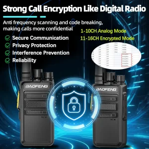 Baofeng BF-V12D GMSK Walkie Talkie Digital Copy Frequency HD Encrypted Call Noice Reduction Radio Two Way Radio BF-888S Upgrade