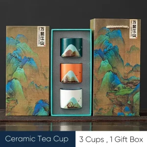 Gift Box 1 Set, Espresso Cups,Japanese Ceramic Tea Cup, Porcelain Tea Bowl, Pottery Coffee Mug, Teacup Mugs, Coffee Cups