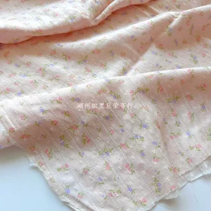 145x50cm 100% Cotton Lace Cutout Fabric Digital Printing Jacquard Floral Fabric, for Women Kids Clothing Sewing Cloth