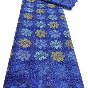 Nigerian Swiss Voile Lace Fabric with 3D Flower Applique And Stones Super Quality African Wedding Dress Lace 2026