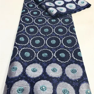 Nigerian Swiss Voile Lace Fabric with 3D Flower Applique And Stones Super Quality African Wedding Dress Lace 2026