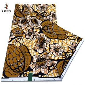 2025 Guaranteed Veritable Original African Wax Print Fabric Real Nigerian 100% Cotton Ankara Wax Fabric Soft Pagne Spuer Batik