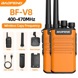 Baofeng Mini Walkie Talkie Handheld BF-V8 BFV8 Gray Green Orange Intercom UHF HF Transceiver Walkie Talkie 10 KM