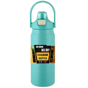 Portable Thermos with Straw Cold and Hot Thermal Mug Tumbler Coffee Cup Sports Vacuum Flasks 304 Stainless Steel Water Bottle