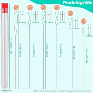 IMAZY 12/26pcs Riddur Pack of beading needles for threading beads large eye bead needle for jewellery making and DIY crafts