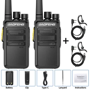 Baofeng BF-V12D GMSK Walkie Talkie Digital Copy Frequency HD Encrypted Call Noice Reduction Radio Two Way Radio BF-888S Upgrade
