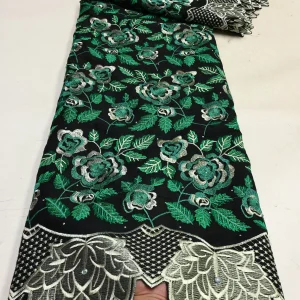 Nigerian Swiss Voile Lace Fabric with 3D Flower Applique And Stones Super Quality African Wedding Dress Lace 2026
