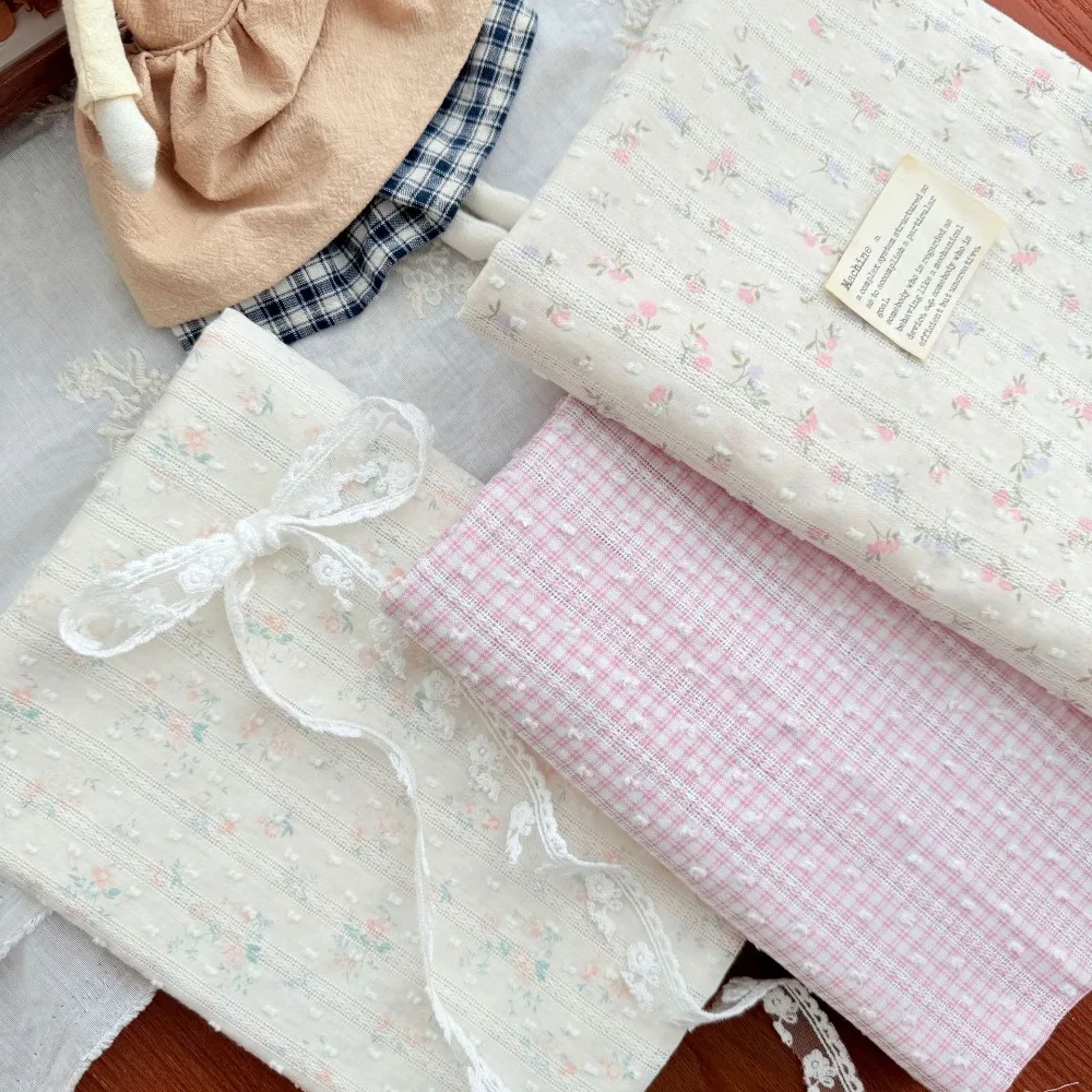 145x50cm 100% Cotton Lace Cutout Fabric Digital Printing Jacquard Floral Fabric, for Women Kids Clothing Sewing Cloth