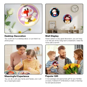 Punch Needle Kit for Adults Beginners animals Easy yarn painting punch needle Embroidery Starter Set DIY Craft Gift for Women