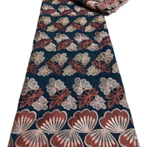 Nigerian Swiss Voile Lace Fabric with 3D Flower Applique And Stones Super Quality African Wedding Dress Lace 2026