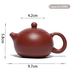 90ml Yixing Purple Clay Teapots Authentic Dahongpao Xishi Tea Pot Ball Hole Filter Kettle Handmade Boutique Zisha Tea Set