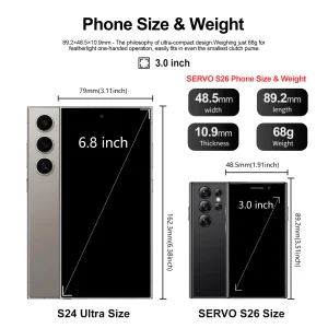 SERVO Mini Smartphone Android 9.0 3G WCDMA 2GB RAM 16GB ROM 3" HD Display 2MP Camera Dual SIM Small Cheap cell phones Play Store