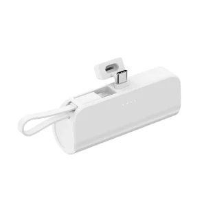 The new mini portable charger with built-in cable, emergency capsule, and stand is suitable for both Android and iPhone phones
