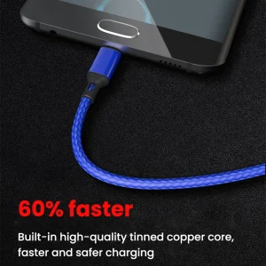 25cm Short Cable USB to Type C/Micro Fast Charging Data Transfer Wire For iPhone 15 Pro Xiaomi Huawei Samsung Oneplus Cellphones