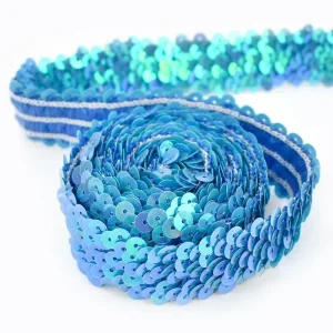 2/5/10Meters Meetee 30mm Sequin Lace Ribbon Stretch Fabric Laces Trim for Clothes Elastic Band DIY Sewing Decoration Accessories