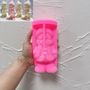 Gingerbread Snowman Silicone Candle Mold Christmas Gingerbre Man Silicone Mold Christmas Design Soy Wax Silicone Mould
