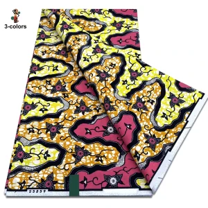 2025 Guaranteed Veritable Original African Wax Print Fabric Real Nigerian 100% Cotton Ankara Wax Fabric Soft Pagne Spuer Batik