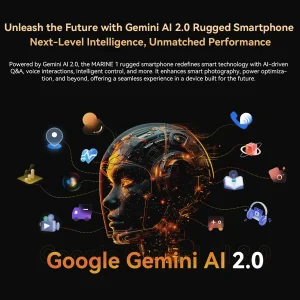 Oscal MARINE 1 Rugged Phone 6.56 inch HD+ 90Hz Display Ultra-thin Gemini Al 2.0 Android 15 5100mAh IP68 Cellphone