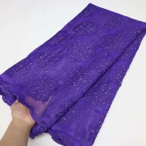 Nigerian Sequins Lace Fabric 2025 High Quality African Lace French Tulle Sequin Embroidery Lace Fabrics For Party Dress