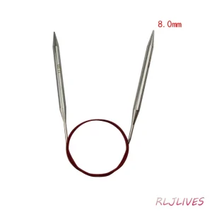 100cm Stainless Steel Circular Needles Metal Circle Needles Round Knitting Needle DIY Weaving Craft Crochet Hooks Set 2.25-10mm