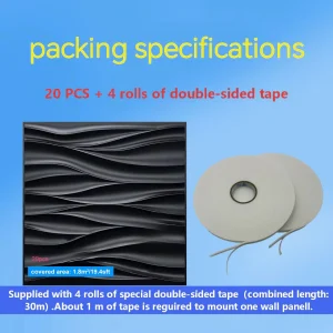 20PCS 3D Wall Panels 30x30cm Indoor Wall Decoration for Living Room Bedroom Hotel Office  Mural Tile-Panel-Mold 3D Wall Sticker