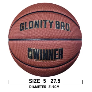 Size 7-29.5” Training Basketball In&Outdoor Black-Gold Composite Leather Team Ball Official Size 6&5 Street Basketball(Deflated)