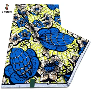 2025 Guaranteed Veritable Original African Wax Print Fabric Real Nigerian 100% Cotton Ankara Wax Fabric Soft Pagne Spuer Batik
