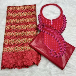 Sky Blue 2.5+2.5 Yards Swiss Voile Lace Fabric With Embroidered African Bazin Riche Fabric For Women Sewing Clothing Lace Fabric