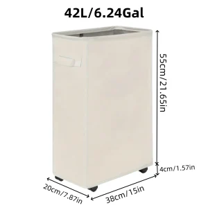 1PC Laundry Basket With Wheels And Lid,Closed Laundry Hamper,Suitable For Bedrooms,Bathtubs,Laundry,Dormitories